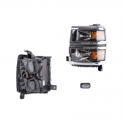 Par Faros Chevrolet Cheyenne Filo Cromado 2014 2015 Depo