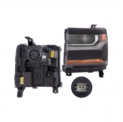 Par Faros Chevrolet Cheyenne Bisel Negro P/Xenon 2016 Depo