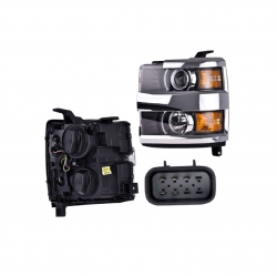 Par Faros Chevrolet Silverado 3500 C/Lupa 2015 2016 Depo