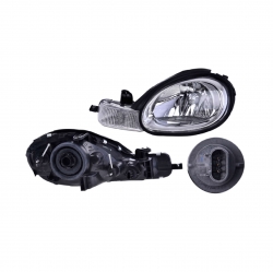 Par Faros Dodge Neon C/Bisel Cromo 2000 2001 2002 Depo