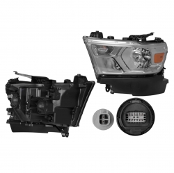 Par Faros Dodge Ram 1500 Fondo Cromado 2019 2020 2021 Depo