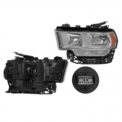 Par Faros Dodge Ram 2500 Fondo Cromado 2019 2020 2021 Depo