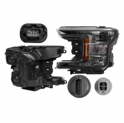 Par Faros Ford F150 Fondo Negro 2018 2019 2020 Depo