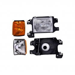 Par Faros Ford F150 Filo Negro 1987 1988 1989 1990 Depo