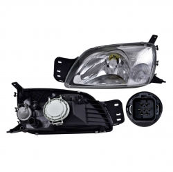 Par Faros Ford Fiesta C/Base Esq Bco 2000 2001 2002 Depo