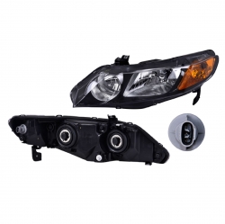 Par Faros Honda Civic Sedan P/Halogeno 2006 2007 2008 Depo
