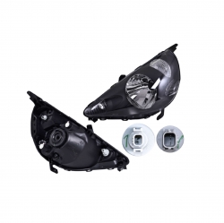 Par Faros Honda Fit Fondo Negro 2006 2007 2008 Depo
