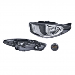 Par Faros P/Hyundai I10 Fondo Negro 2011 2012 2013 Depo