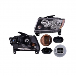 Par Faros Jeep Compass Filo Negro 2014 2015 2016 2017 Depo