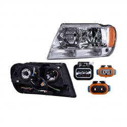 Par Faros  Grand Cherokee F/Cromado Cuarto Blanco 1999 Depo