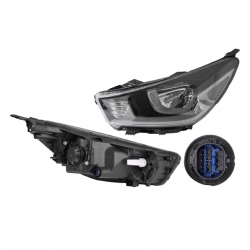 Par Faros P/Kia Rio Sedan Fondo Negro 2018 2019 2020 Depo