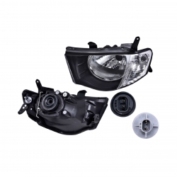 Par Faros Mitsubishi L200 Elec C/Cuarto Blanco 2008 Depo