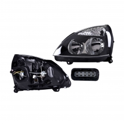 Par Faros Rn Clio Elec F/Negro P/Halogeno 2002 2003 Depo
