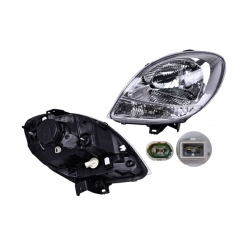 Par Faros Rn Kangoo Elec C/Cuarto Blanco 2009 2010 Depo