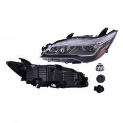 Par Faros Toyota Camry F/Negro C/Leds 2015 2016 2017 Depo