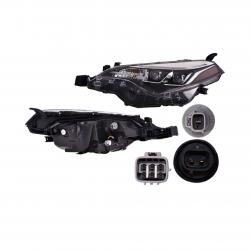 Par Faros Toyota Corolla Se Doble Lupa C/Leds 2017 Depo