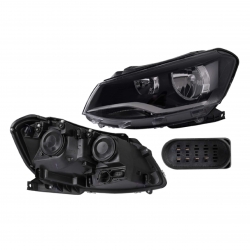 Par Faros Vw Gol Manual Doble As F/Negro 2013 2014 Depo