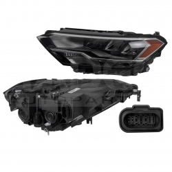 Par Faros Vw Jetta C/Leds Reflejante Ambar 2021 2022 Depo