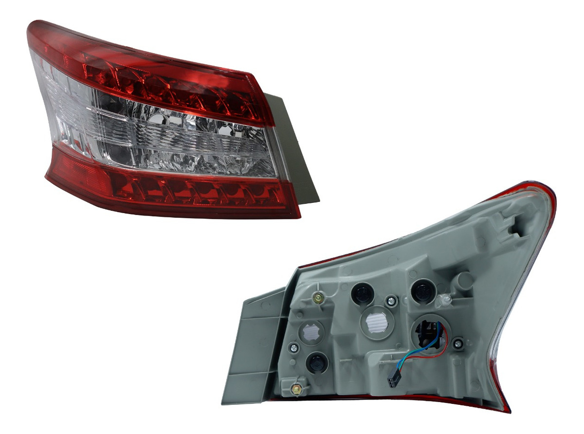 Calavera Izq Ext S/Arnes C/Led (Rojo/Blanco/Rojo) Nissan Sentra B-17 2013 2016