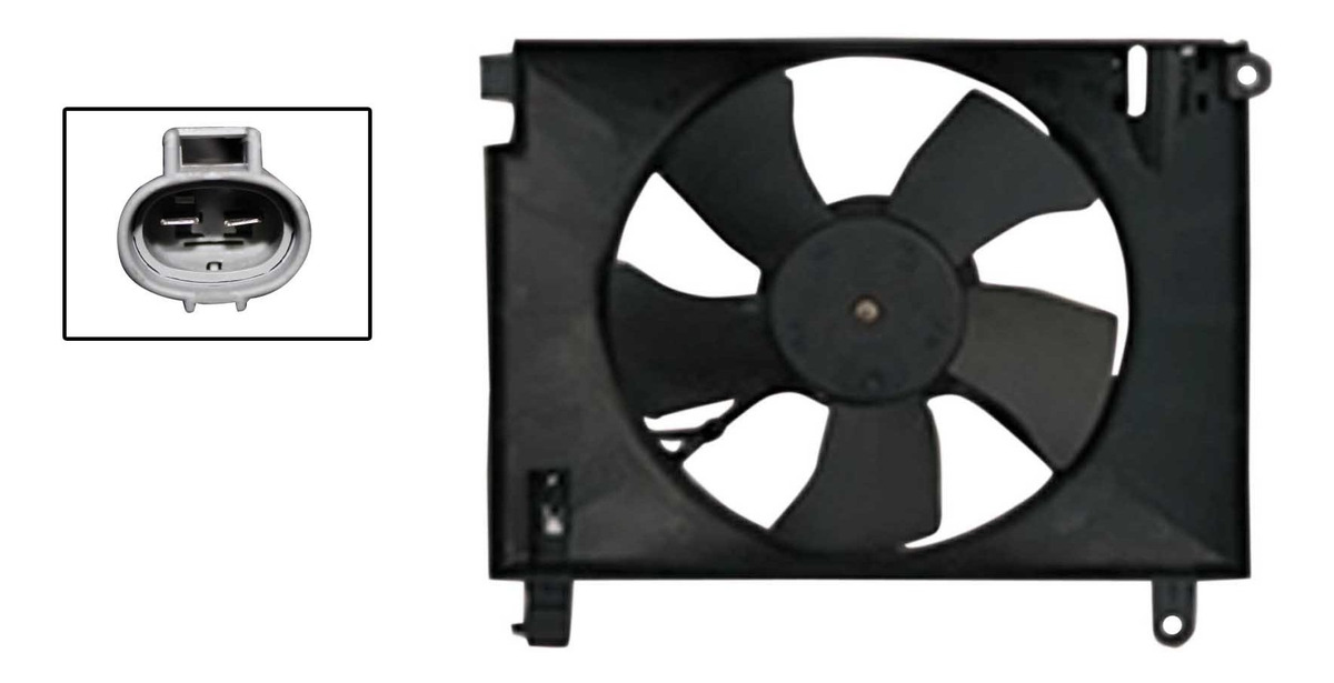 Motoventilador Completo P/Radiador C/Tolva S/Res 2Pin (Pt G3 06-09) Chevrolet Aveo 1.6L 2007 2009